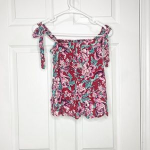 American Eagle floral off the shoulder beach top